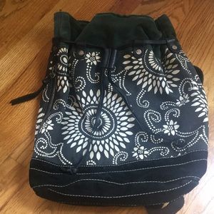 Lucky Brand bucket backpack bag